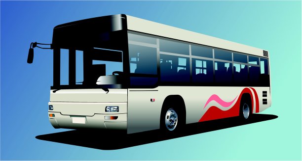 白镇公共汽车。教练。矢量图图片 白镇公共汽车。教练。矢量图图片下载