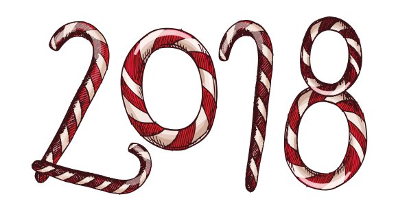 2018年新年。冬天的糖果卡片。矢量插图。图片 2018年新年。冬天的糖果卡片。矢量插图。图片下载