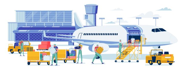 飞机专用舱内行李装载。图片 飞机专用舱内行李装载。图片下载