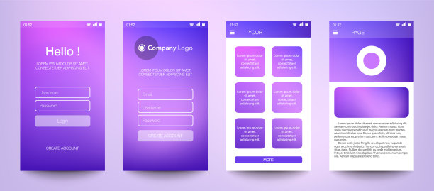 手机应用、UI、UX、GUI设计。设置用户注册屏幕与登录和密码输入,帐户登录,注册,主页。现代风格。最小的应用程序。UI设计模板。接口图片 手机应用、UI、UX、GUI设计。设置用户注册屏幕与登录和密码输入,帐户登录,注册,主页。现代风格。最小的应用程序。UI设计模板。接口图片下载