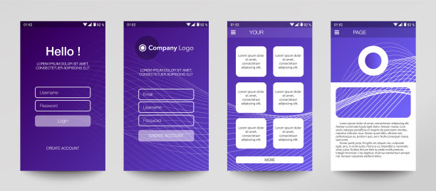 手机应用、UI、UX、GUI设计。设置用户注册屏幕与登录和密码输入,帐户登录,注册,主页。现代风格。最小的应用程序。UI设计模板。接口图片 手机应用、UI、UX、GUI设计。设置用户注册屏幕与登录和密码输入,帐户登录,注册,主页。现代风格。最小的应用程序。UI设计模板。接口图片下载