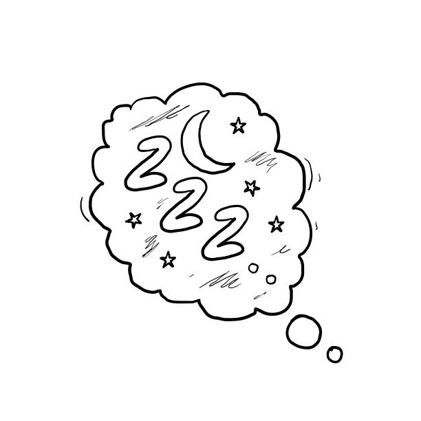 手绘ZZZ插图与涂鸦风格符号睡觉图片 手绘ZZZ插图与涂鸦风格符号睡觉图片下载
