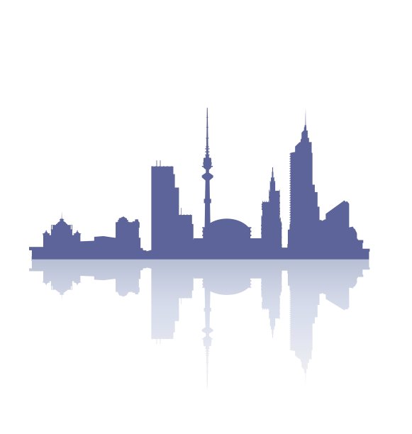 城市天际线的剪影图片 城市天际线的剪影图片下载