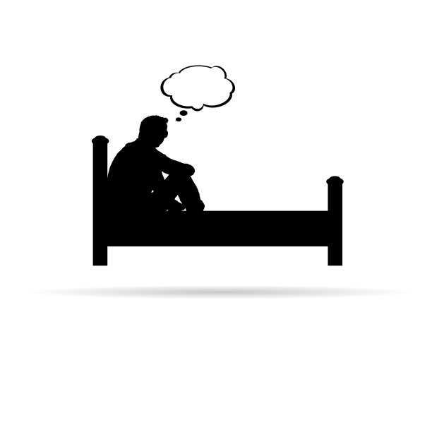 男人在床上黑色的剪影图片 男人在床上黑色的剪影图片下载