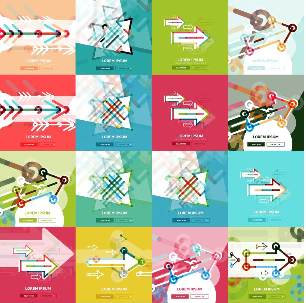 平面设计横幅与箭头形状图片 平面设计横幅与箭头形状图片下载