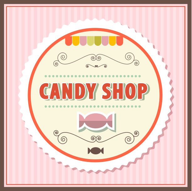 糖果店复古粉背景图片 糖果店复古粉背景图片下载