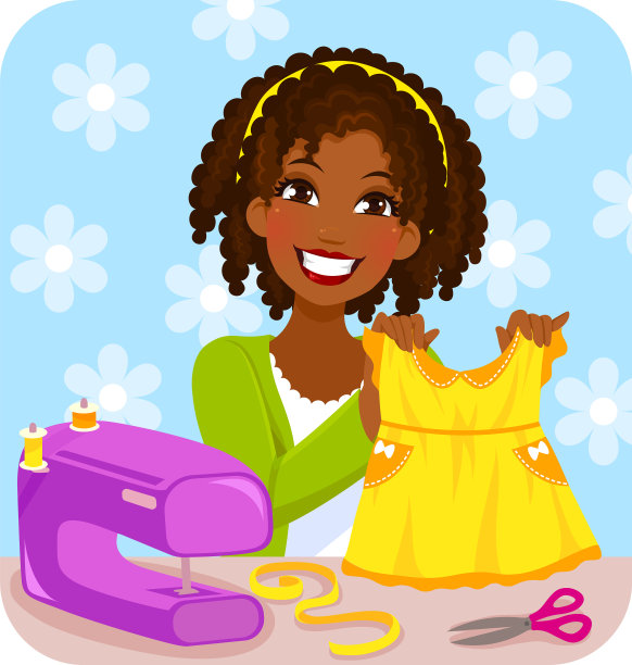 正在缝衣服的女人图片 正在缝衣服的女人图片下载