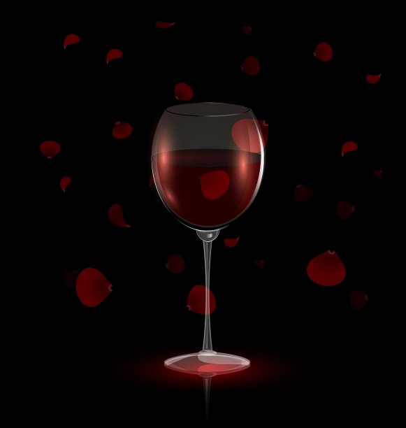 花瓣和红酒图片 花瓣和红酒图片下载
