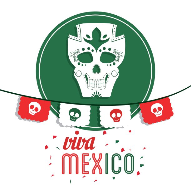 骷髅图标墨西哥文化图形图片 骷髅图标墨西哥文化图形图片下载