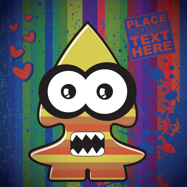 怪物在垃圾摇滚背景图片 怪物在垃圾摇滚背景图片下载