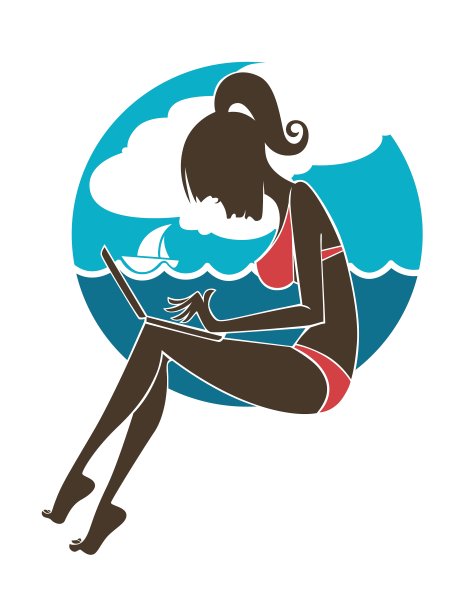 夏天的女孩在海边工作图片 夏天的女孩在海边工作图片下载