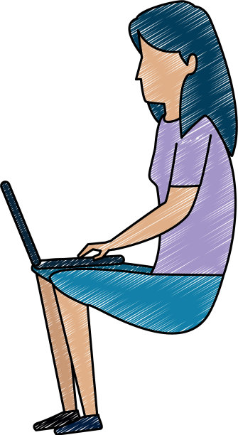 年轻女子用笔记本电脑工作图片 年轻女子用笔记本电脑工作图片下载