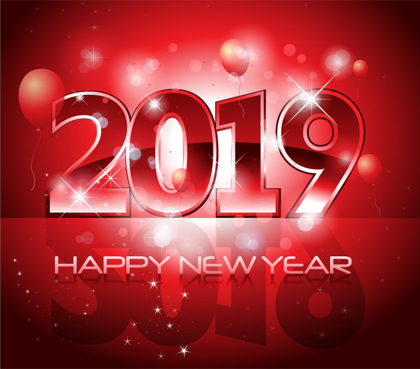 红色2019新年快乐背景图片 红色2019新年快乐背景图片下载