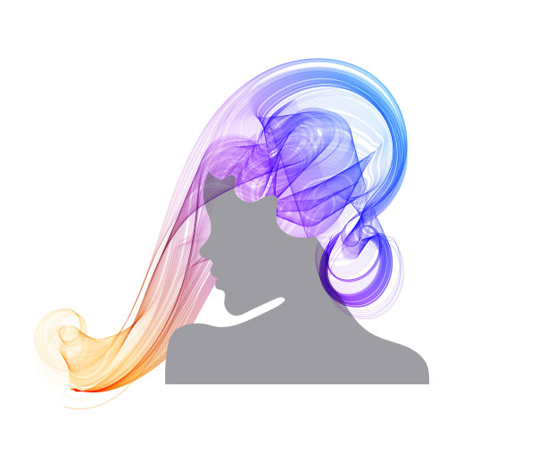 这位女士的侧影有着美丽的长发图片 这位女士的侧影有着美丽的长发图片下载