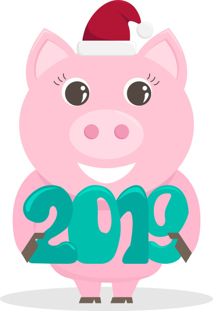 可爱的2019年与猪图片 可爱的2019年与猪图片下载