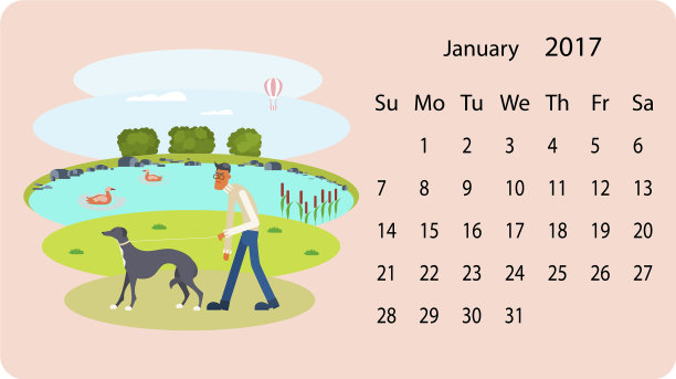 2018年1月日历图片 2018年1月日历图片下载