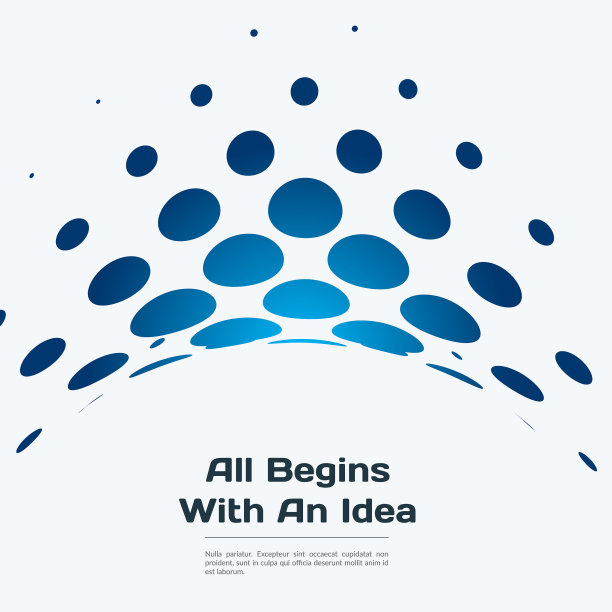 抽象蓝色为圆形元素设计图片 抽象蓝色为圆形元素设计图片下载