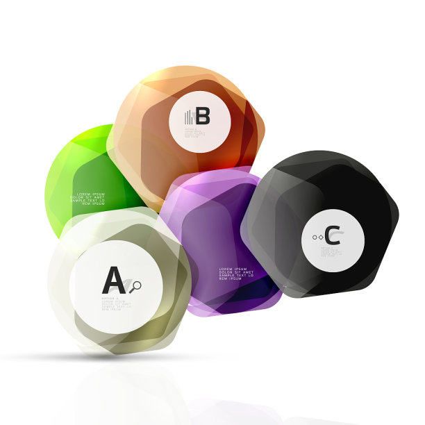 抽象几何六角形旗帜图片 抽象几何六角形旗帜图片下载