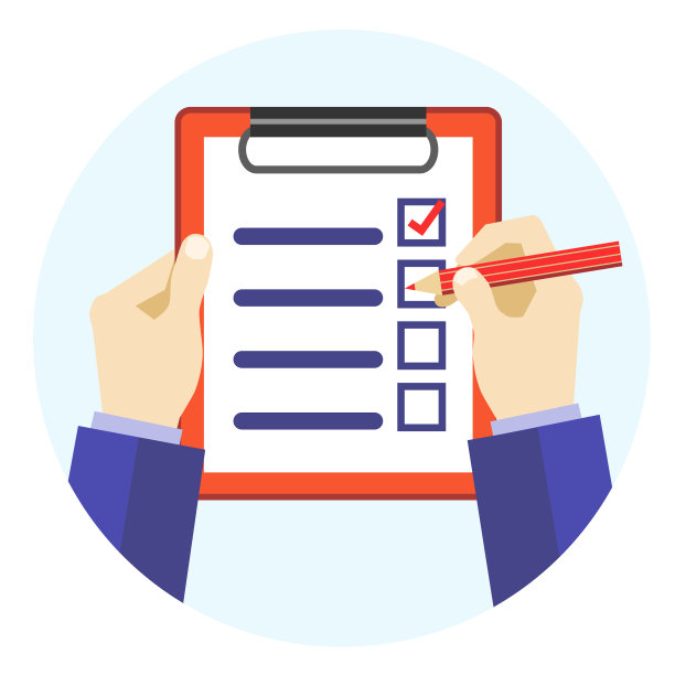 卡通手握笔和清单图片 卡通手握笔和清单图片下载