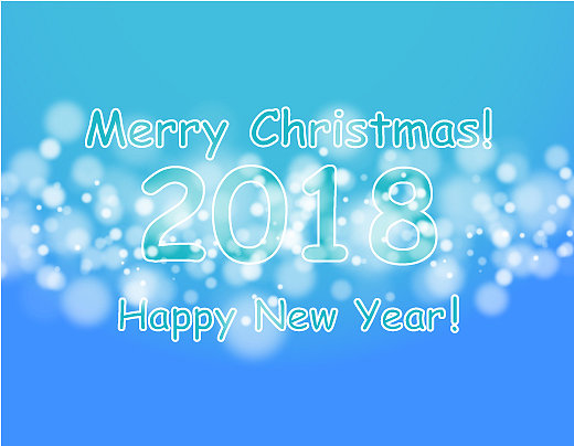 用散景和镜头光晕祝你2018年新年快乐图片 用散景和镜头光晕祝你2018年新年快乐图片下载