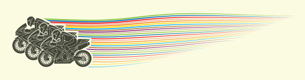 3 .摩托车车队侧视图图示图片 3 .摩托车车队侧视图图示图片下载