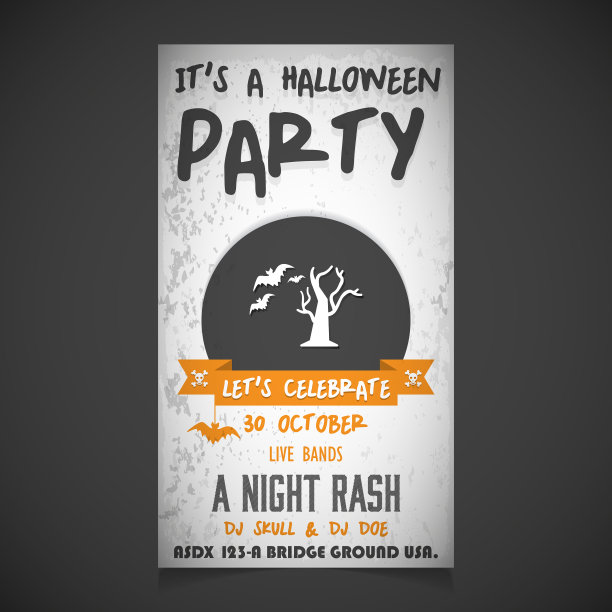 这是万圣节派对邀请卡的设计图片 这是万圣节派对邀请卡的设计图片下载