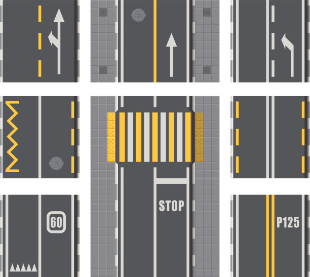 公路公路顶部视图面的收集图片 公路公路顶部视图面的收集图片下载