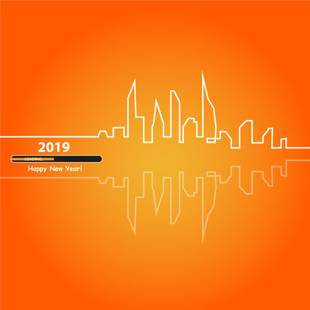 在一个抽象的城市里,2019年新年快乐图片 在一个抽象的城市里,2019年新年快乐图片下载