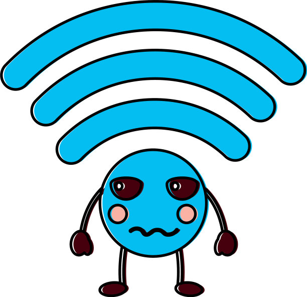 愤怒的wifi卡哇伊图标形象图片 愤怒的wifi卡哇伊图标形象图片下载
