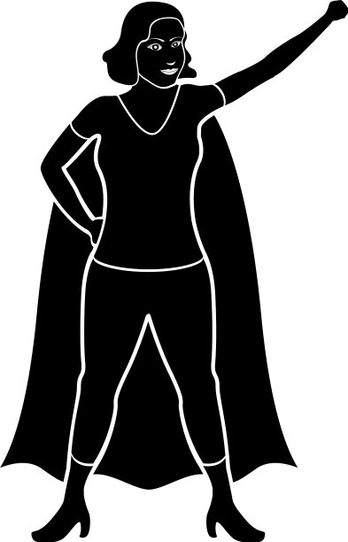 女超人卡通人物剪影图片 女超人卡通人物剪影图片下载