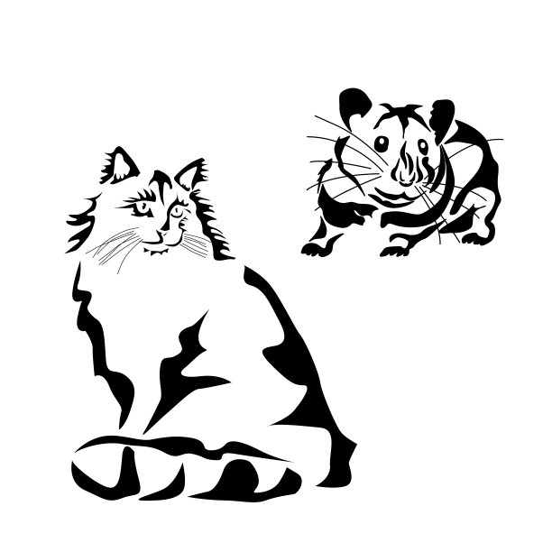 一个猫图案纹身图片 一个猫图案纹身图片下载
