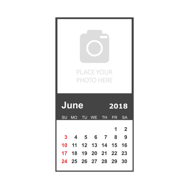 2018年6月日历日历规划师设计图片 2018年6月日历日历规划师设计图片下载