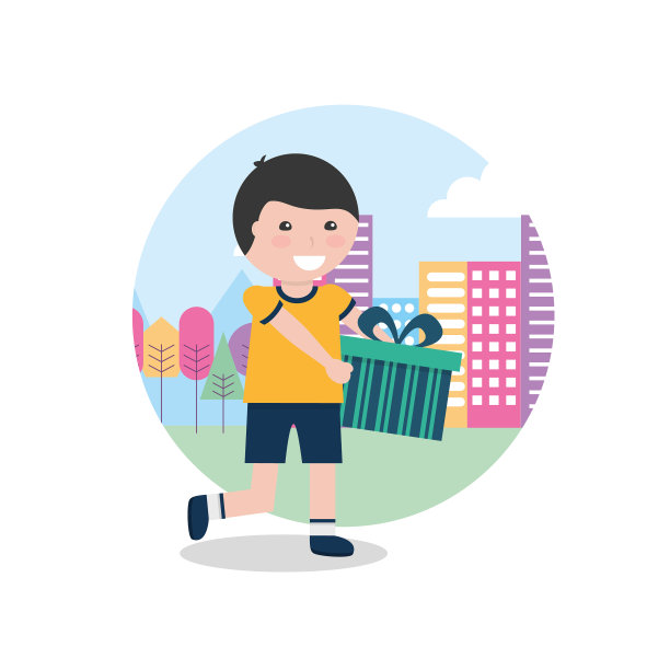 儿童礼品盒形象图片 儿童礼品盒形象图片下载