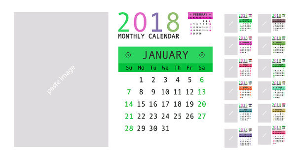 2018年日历规划师设计图片 2018年日历规划师设计图片下载