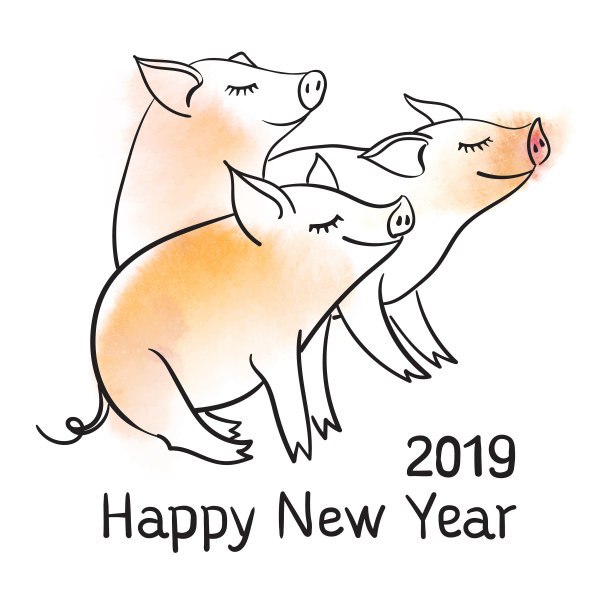 三只小猪模板为贺卡黑色图片 三只小猪模板为贺卡黑色图片下载
