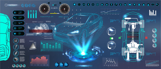现代UI诊断汽车hud UI风格图片 现代UI诊断汽车hud UI风格图片下载