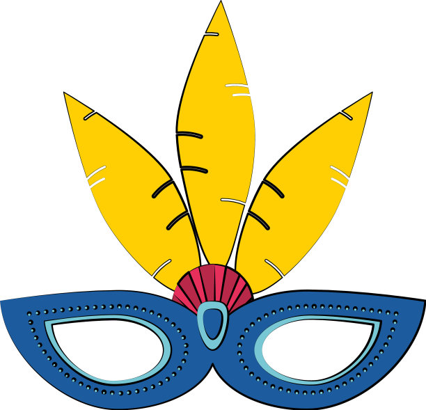 狂欢面具与字符串图标形象图片 狂欢面具与字符串图标形象图片下载