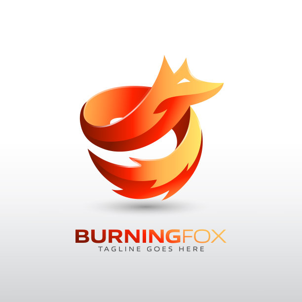 燃烧狐狸标志模板为您的公司品牌图片 燃烧狐狸标志模板为您的公司品牌图片下载