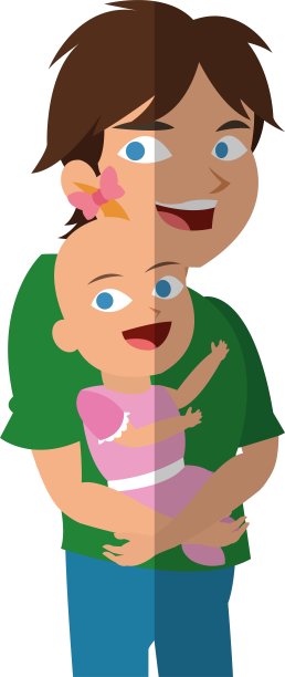 隔离婴儿和弟弟卡通设计图片 隔离婴儿和弟弟卡通设计图片下载