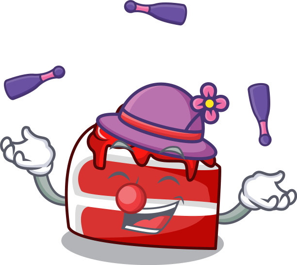 杂耍红丝绒吉祥物卡通图片 杂耍红丝绒吉祥物卡通图片下载