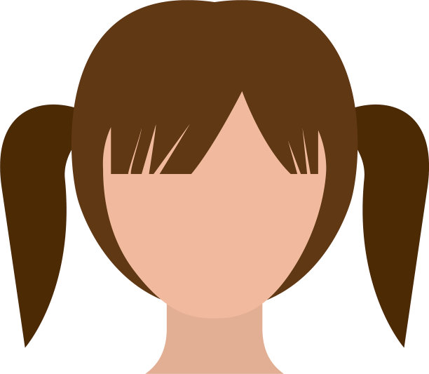 彩色剪影无脸女孩与高图片 彩色剪影无脸女孩与高图片下载