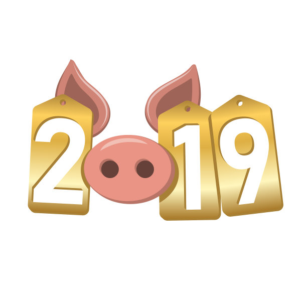 新年背景粉红猪3d黄金销售图片 新年背景粉红猪3d黄金销售图片下载