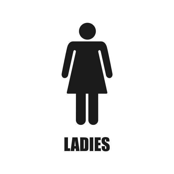 女性标志厕所在时尚的平底风格图片 女性标志厕所在时尚的平底风格图片下载