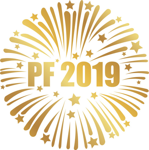 2019年新年横幅上放着烟花图片 2019年新年横幅上放着烟花图片下载