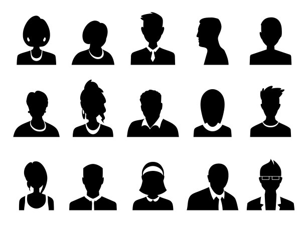 一组有商业头像的男人和女人图片 一组有商业头像的男人和女人图片下载