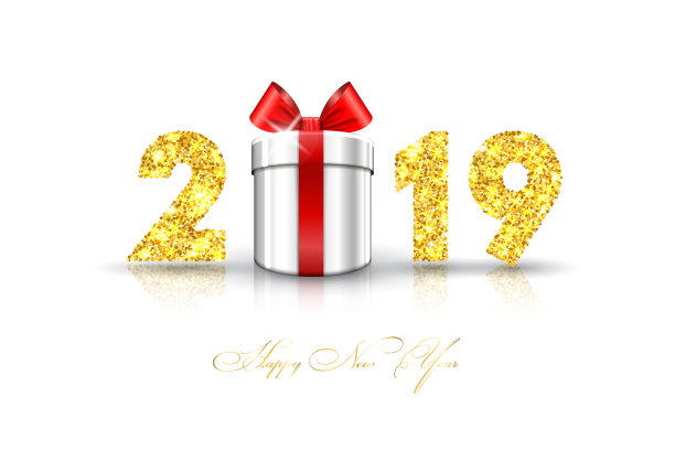 新年贺卡3d礼盒丝带蝴蝶结金图片 新年贺卡3d礼盒丝带蝴蝶结金图片下载