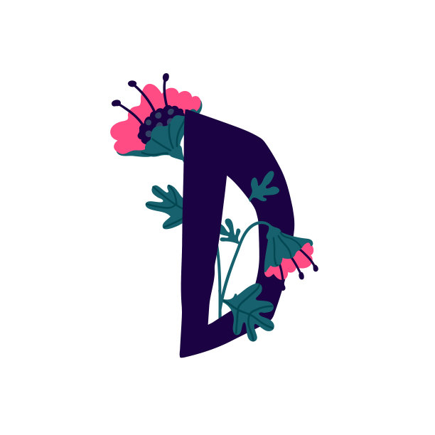 拉丁字母d在花和植物中的字母图片 拉丁字母d在花和植物中的字母图片下载
