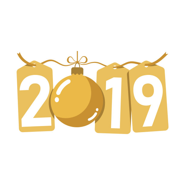幸福新年金背景孤立2019图片 幸福新年金背景孤立2019图片下载