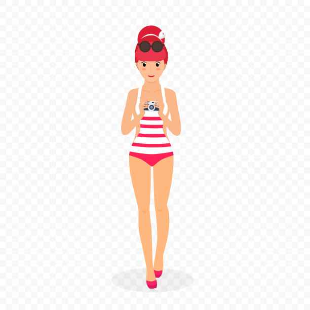 女人在海滩上拍摄暑假的照片图片 女人在海滩上拍摄暑假的照片图片下载