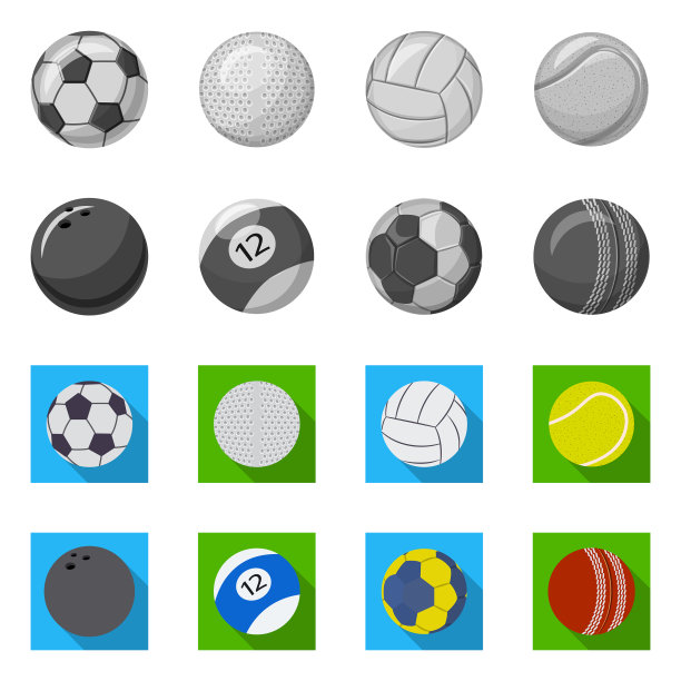 孤立物体运动和球标志的集合图片 孤立物体运动和球标志的集合图片下载